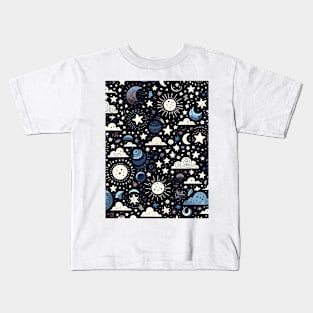 Celestial Night: A Dreamy Night Sky Kids T-Shirt